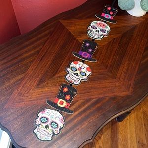 1 ~ Sugar Skull Dangle Decor Top Hat with Glitter Accent. NWT